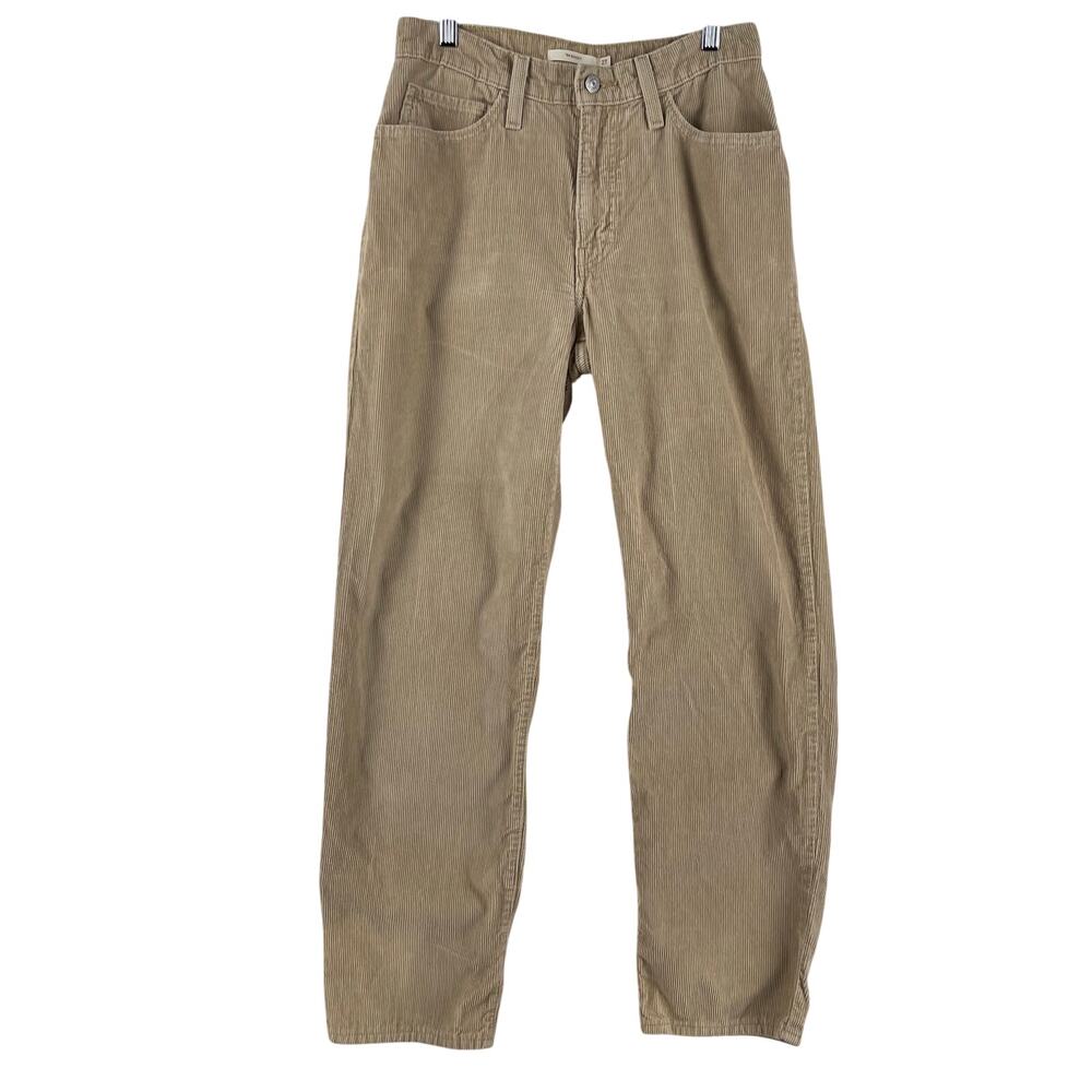 Levi's Womens '94 Baggy Corduroy Pants W27 L31 Tan Wide Wale